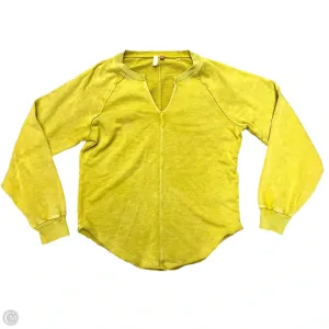 Sweatshirt Crewneck By Pilcro In Yellow, Size: Xs Garden Ease Cold Weather Wear