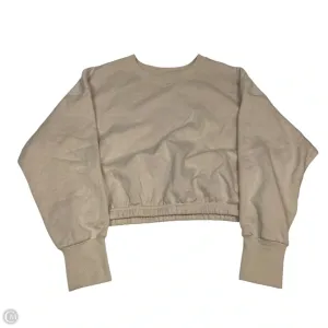 Athletic Sweatshirt Crewneck By Joy Lab In Tan, Size: Xl Recycled materials Campus Vibe
