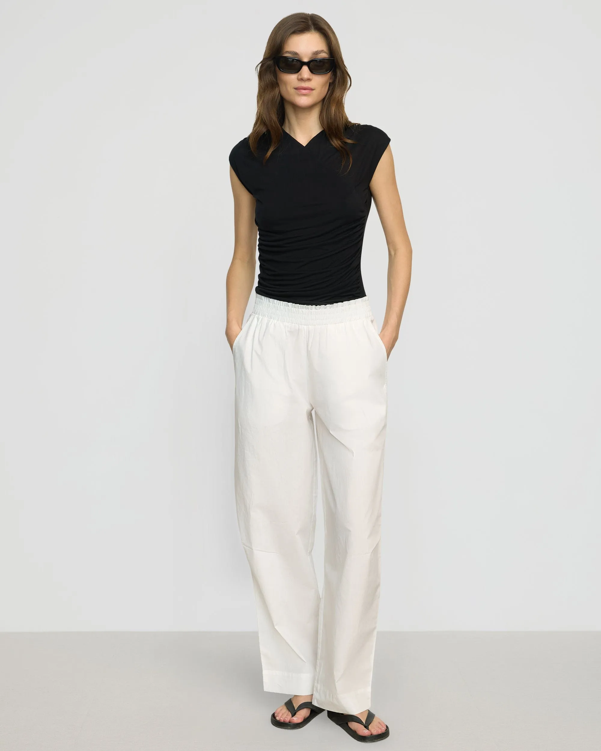 Lila Tencel Wrap-Neck Tee AntiStaticFinish
