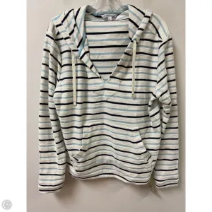 Sweatshirt Hoodie By Southern Tide In Blue & White, Size: L Outdoor Jacket