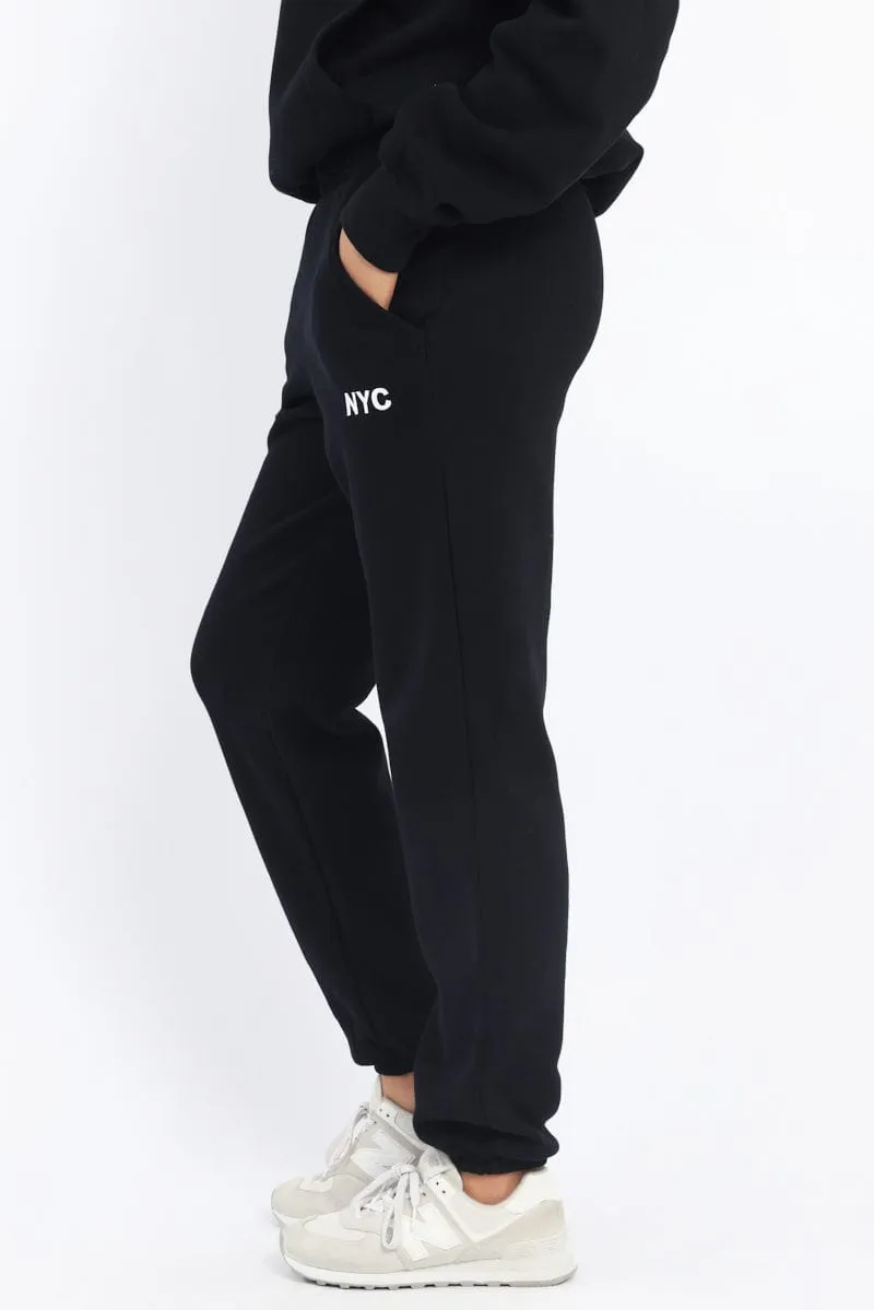 Black Track Pants Jogger Functional Wear