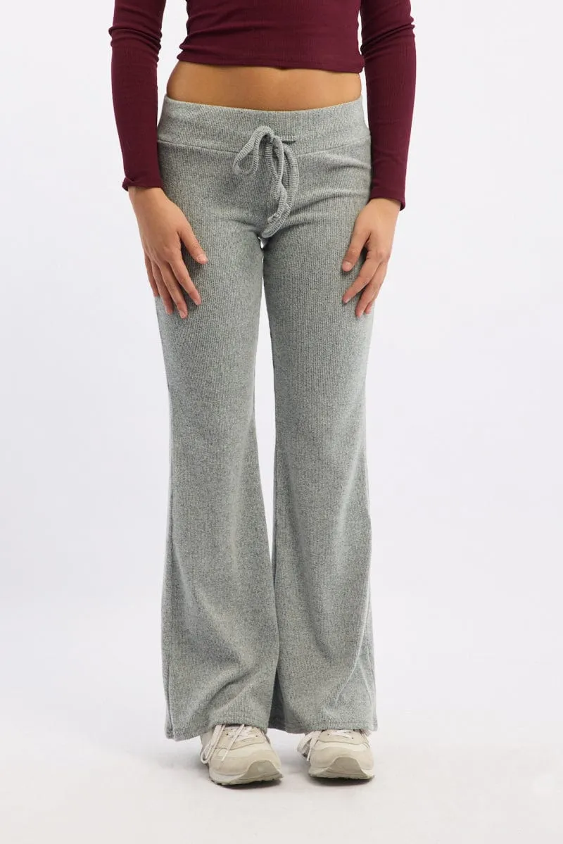 Comfy Wardrobe Grey Flare Leg Pants
