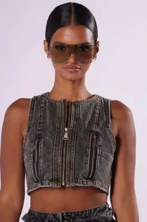 ZIP ME UP DENIM TANK Transport - efficient