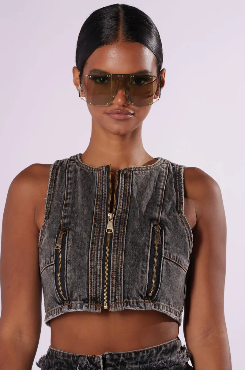 ZIP ME UP DENIM TANK Transport - efficient
