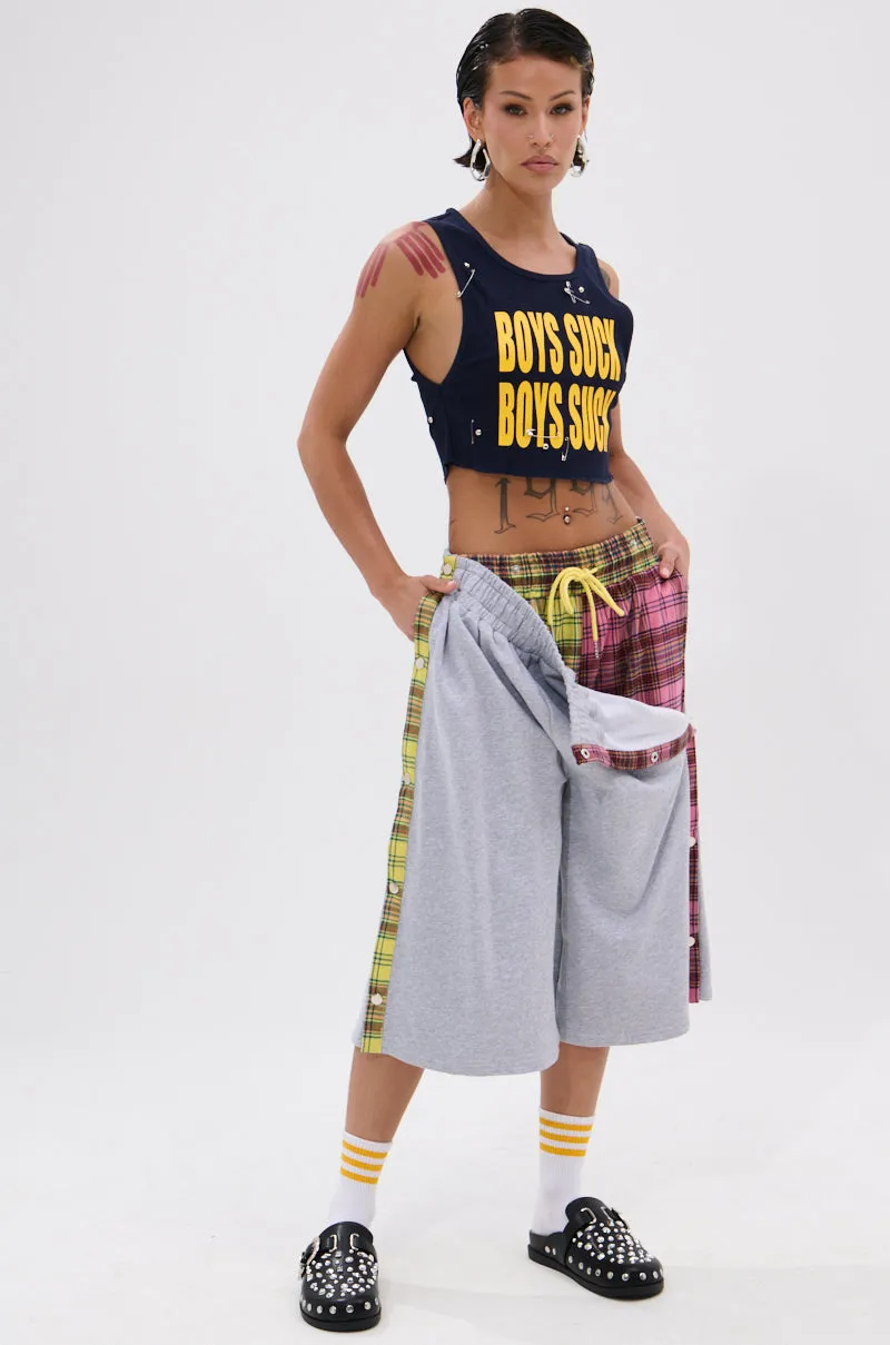 BOYS LIE DISTRESSED CROPPED TANK TOP Anti Odor Material Energy - Saving
