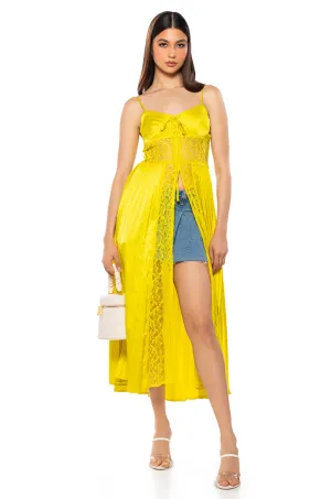 low end RapidCharging Compatibility ZANE MAXI CORSET TOP IN YELLOW