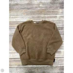 Sweatshirt Crewneck By A New Day In Tan, Size: S retro look Foldable Hem