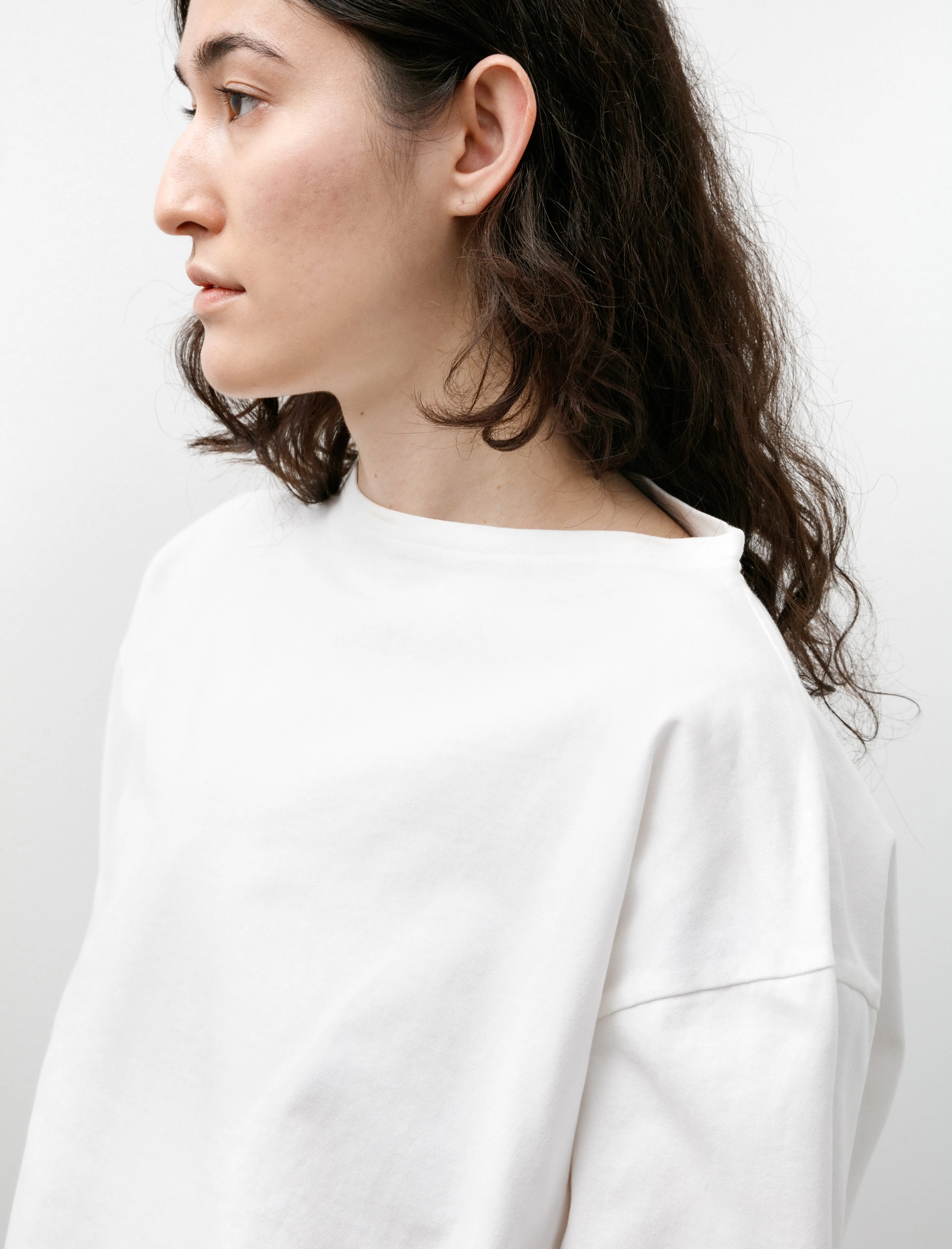 Cool Nylon MHL Smock Neck T-Shirt Cotton Off White