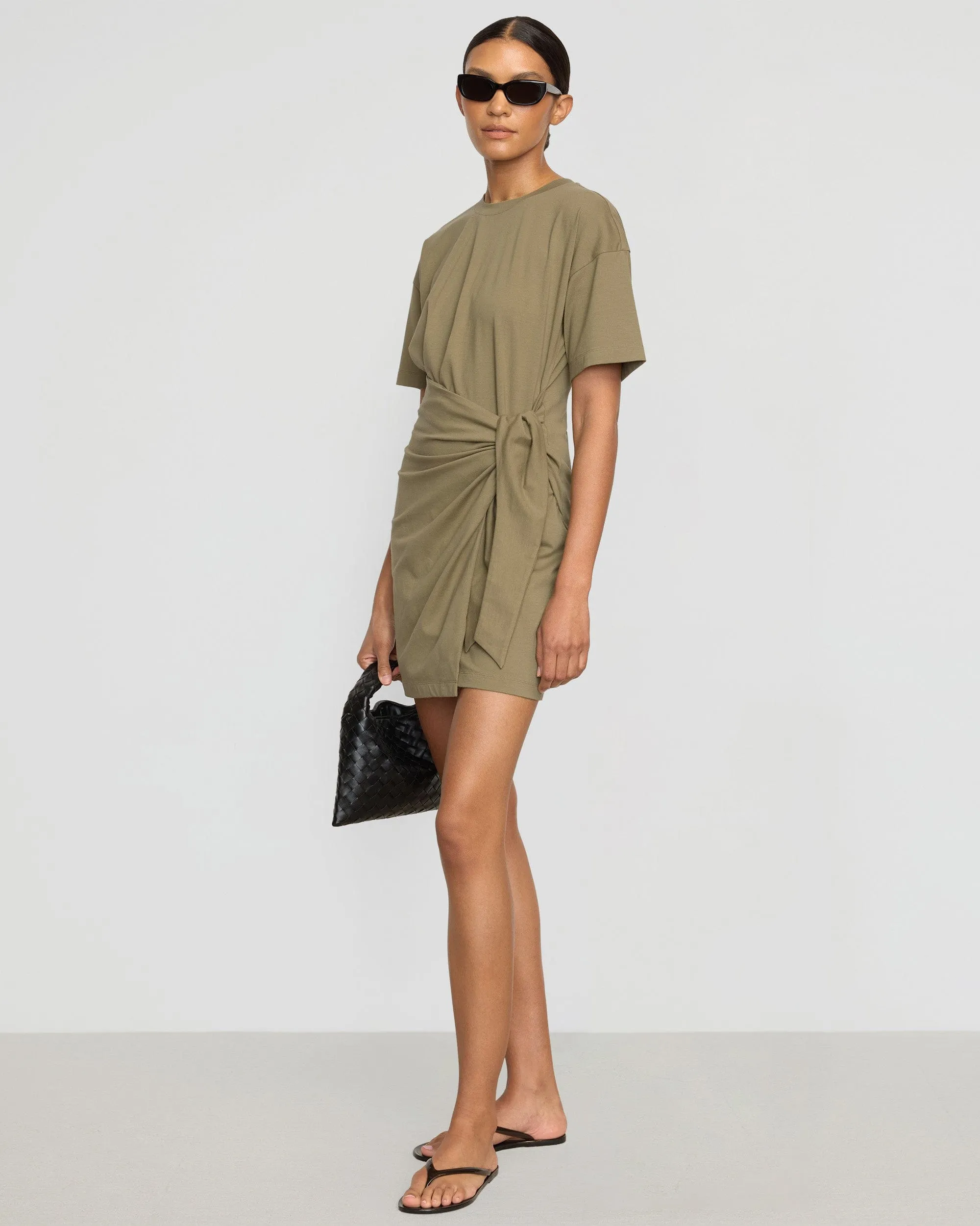 Natural Fiber Blend Sport Glow Fallon Organic Cotton T-Shirt Wrap Dress