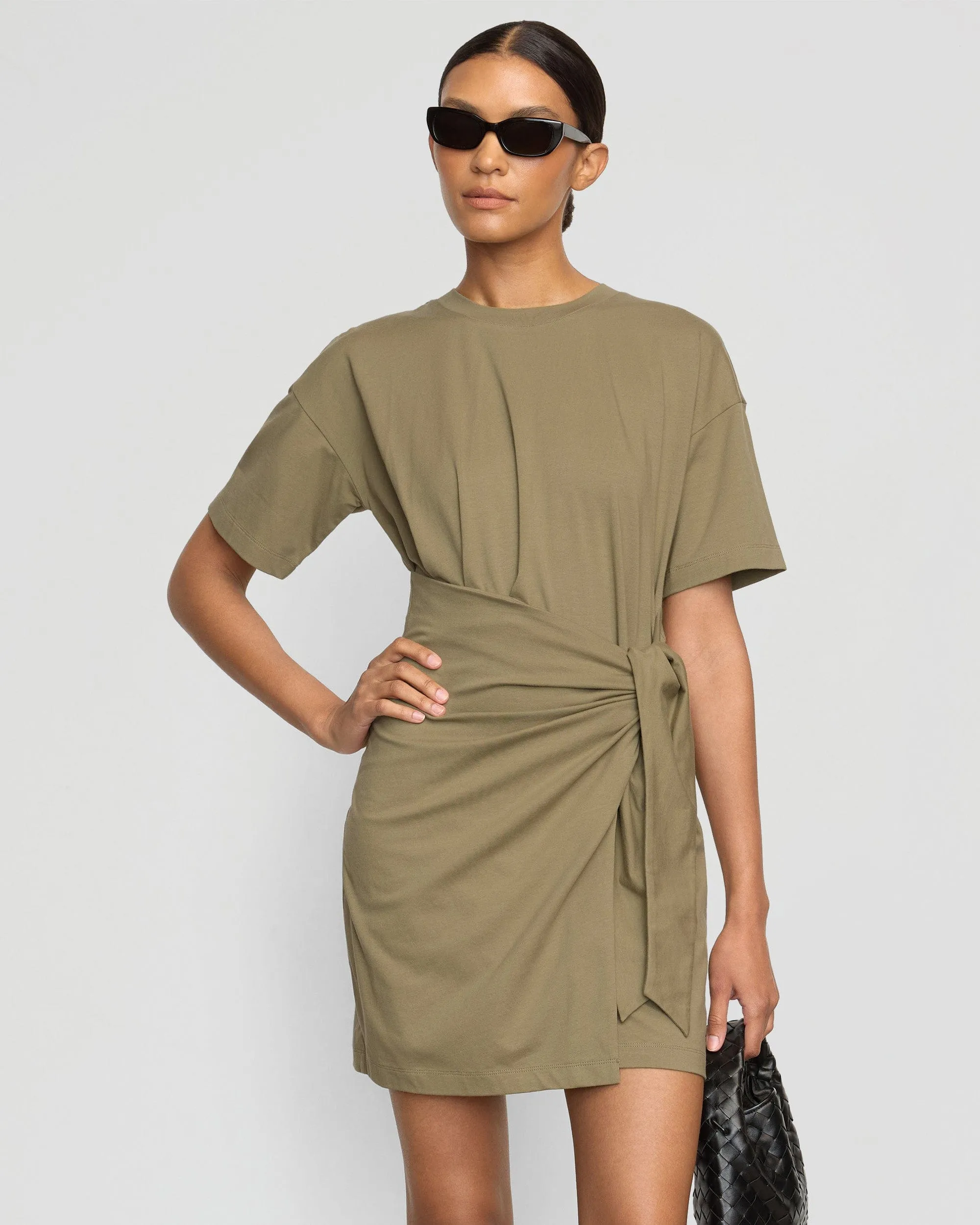 Cozy Jacket Fallon Organic Cotton T-Shirt Wrap Dress