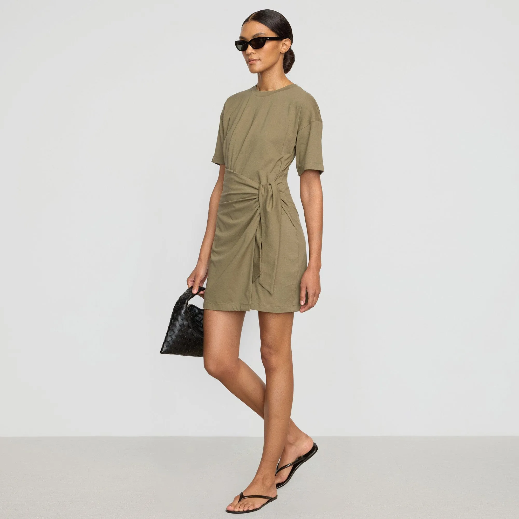 Move Fast StaticFree Material Fallon Organic Cotton T-Shirt Wrap Dress