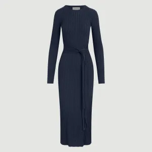 Carmen Tie-Front Ribbed Dress (Petite) Cozy Pullover