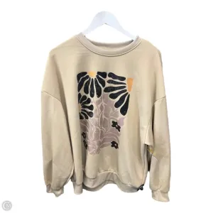 Sweatshirt Crewneck By Shein In Tan, Size: Xl Breathable Fit