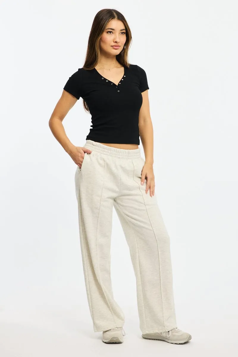 Training Comfort Grey Track Pants Wide Leg