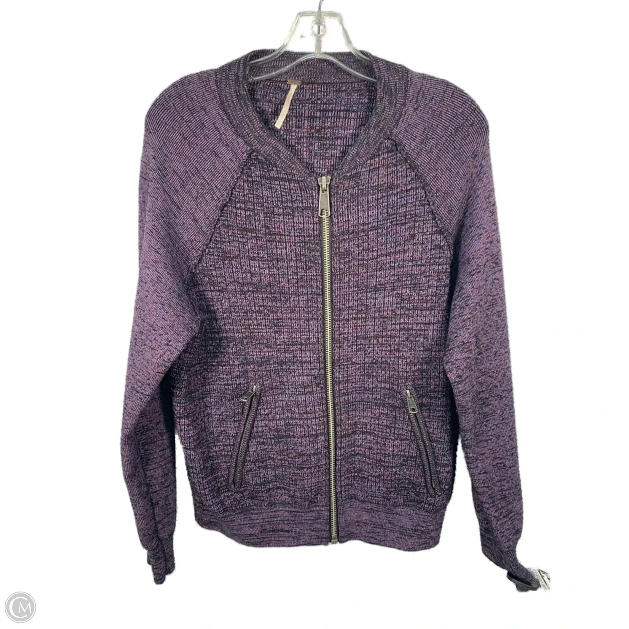SkinFriendlyElastic Sweatshirt Collar By Free People In Black & Purple, Size: S