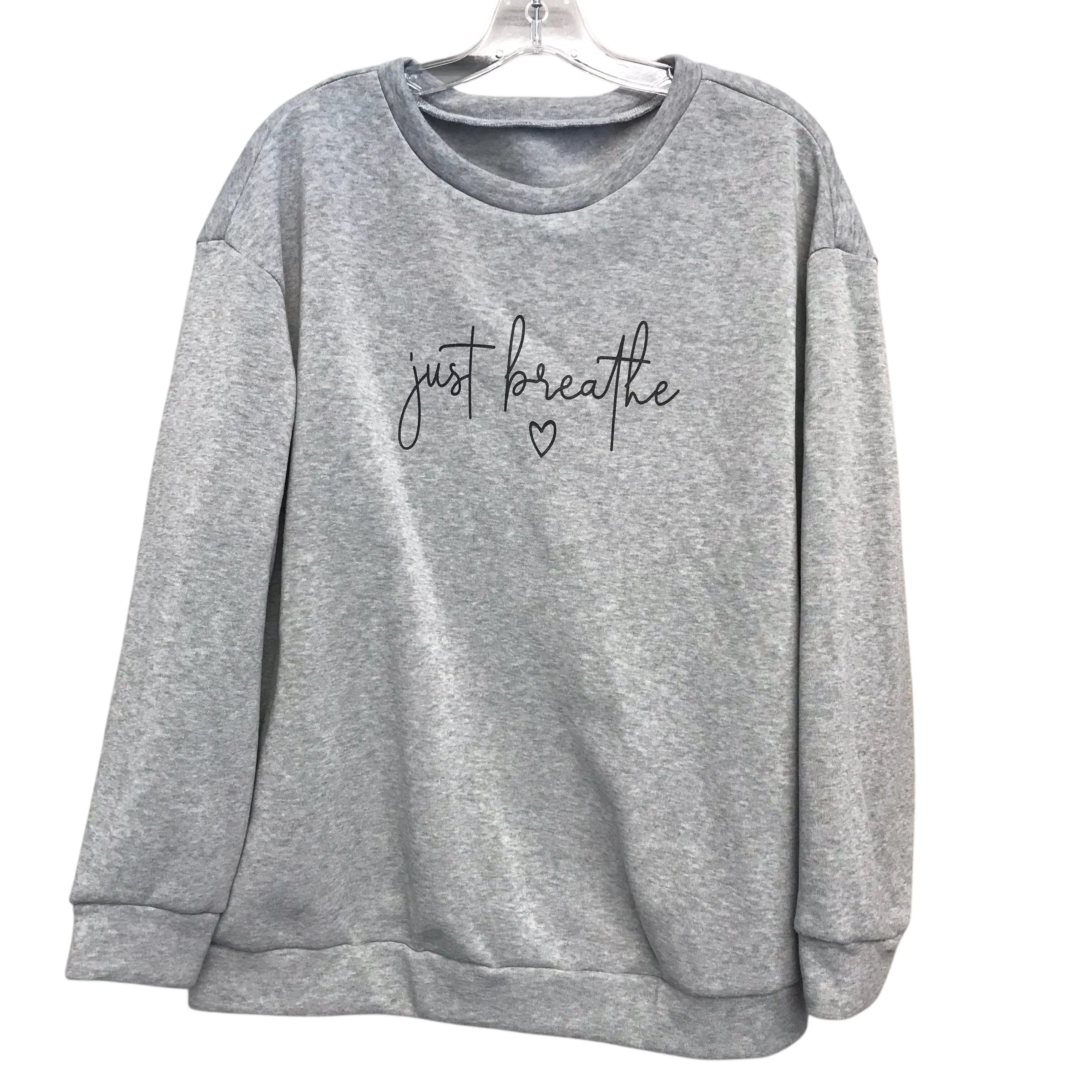 Sweatshirt Crewneck By Shein In Grey, Size:2X Tropical Glow