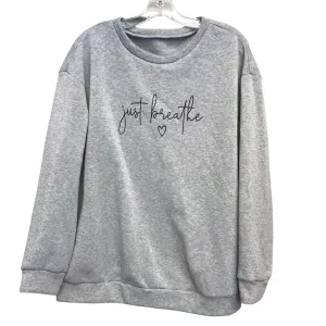 Sweatshirt Crewneck By Shein In Grey, Size:2X Tropical Glow