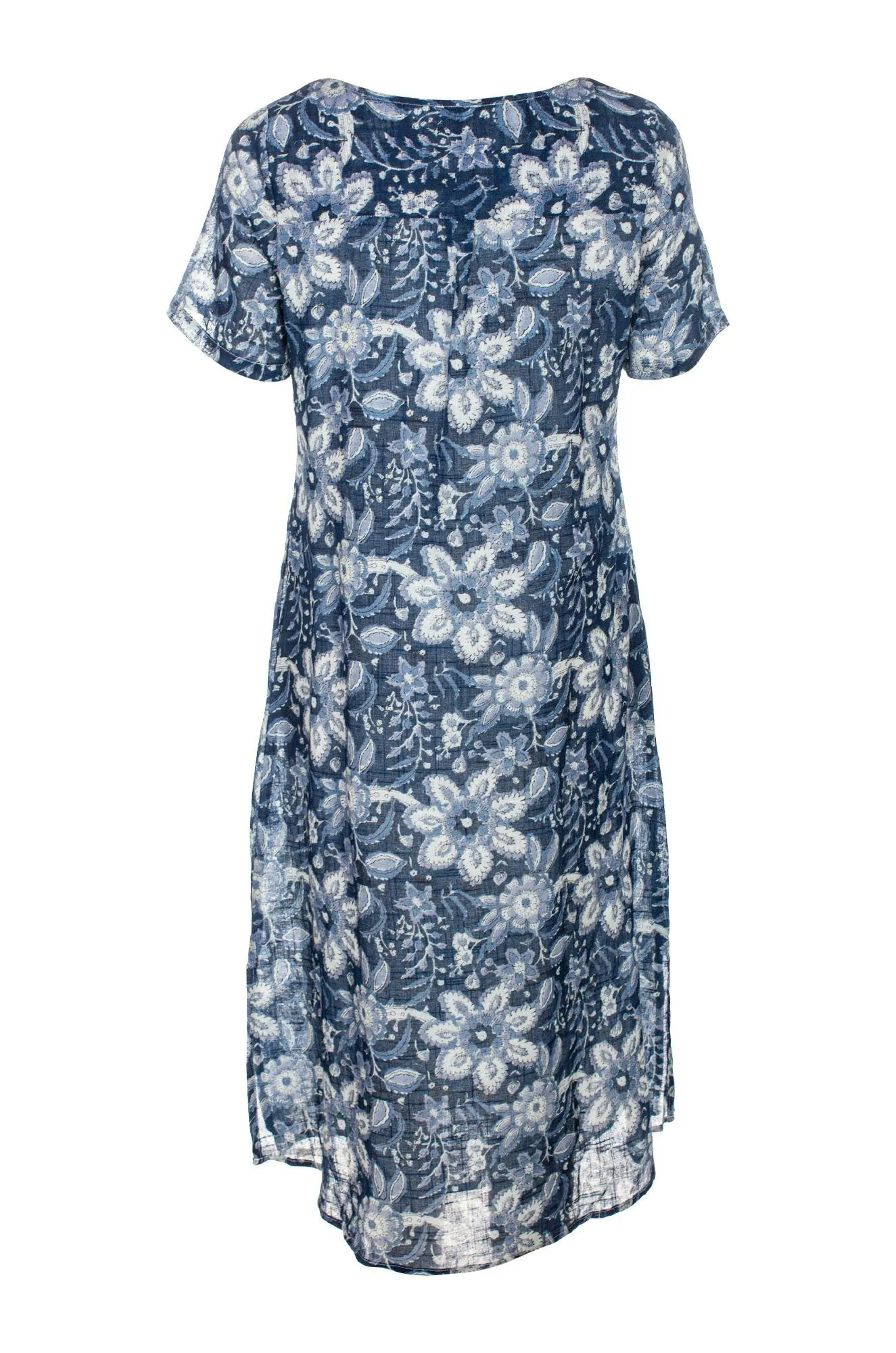 Antibacterial Treatment SlipResistantHem Floral Summer Dress | Blue Sky Garden | 6274C1