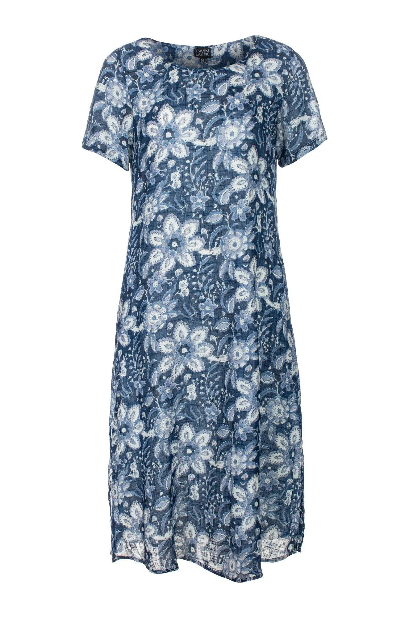 Fine Weave Floral Summer Dress | Blue Sky Garden | 6274C1
