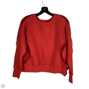 Sporty Design Sweatshirt Crewneck By Good American In Red, Size: 4