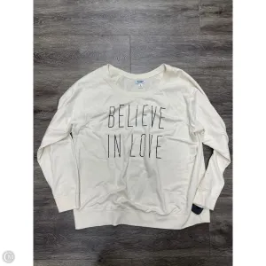 Trendy Fashion Sweatshirt Crewneck By Old Navy In Ivory, Size: Xl