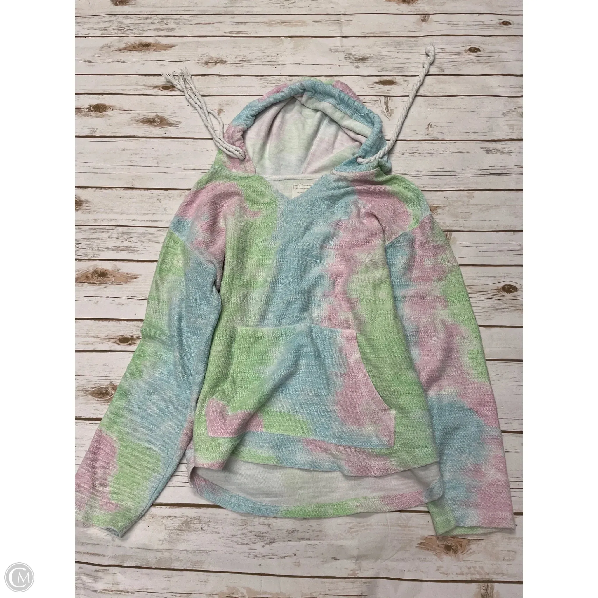 Sweatshirt Hoodie By Cme In Tie Dye Print, Size: L Stretch Ease