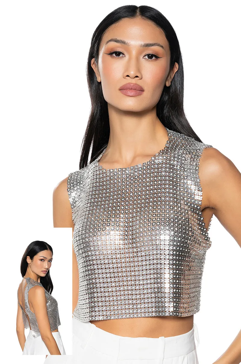Bound Edges SHE GOT IT CHAINMAIL SLEEVELESS TOP