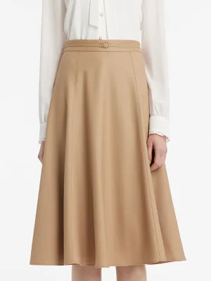 Season To Season Anti Static Lining Worsted Wool A-Line Half Skirt