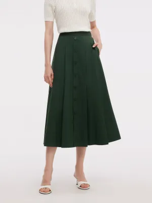 Timeless Wear A-Line High-Waisted Women Pleated Skirt