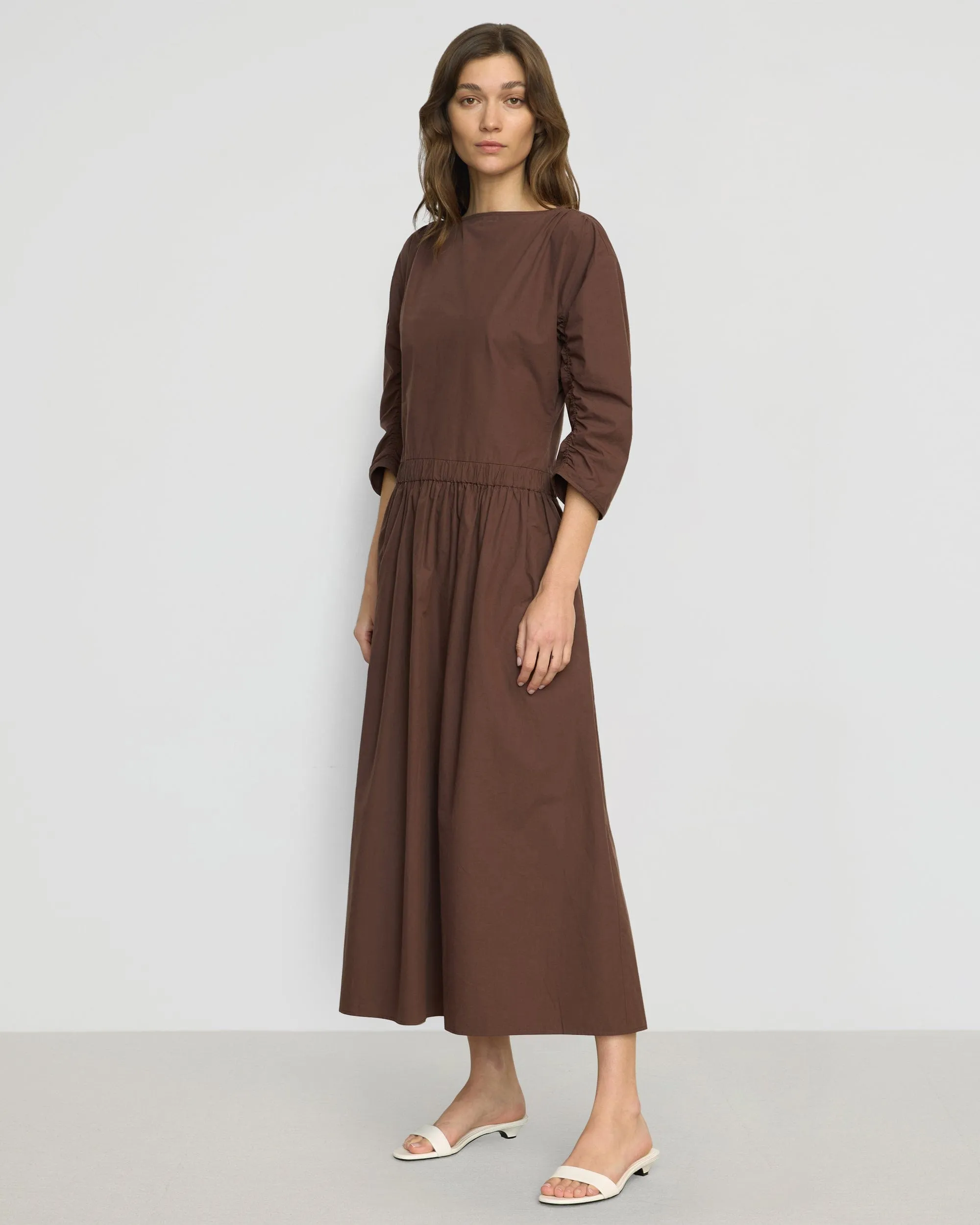 Natalia Cotton Ruched-Detail Dress Ethic Core