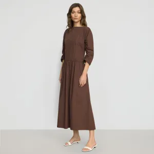 Natalia Cotton Ruched-Detail Dress Smart Look