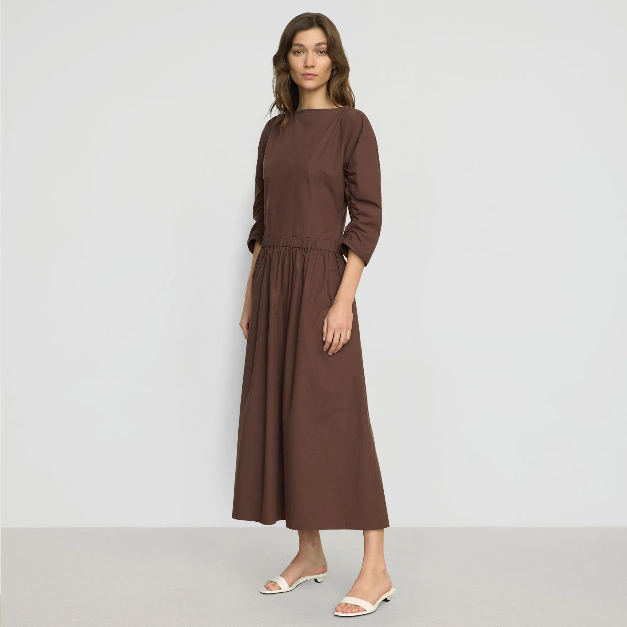 Natalia Cotton Ruched-Detail Dress Smart Look