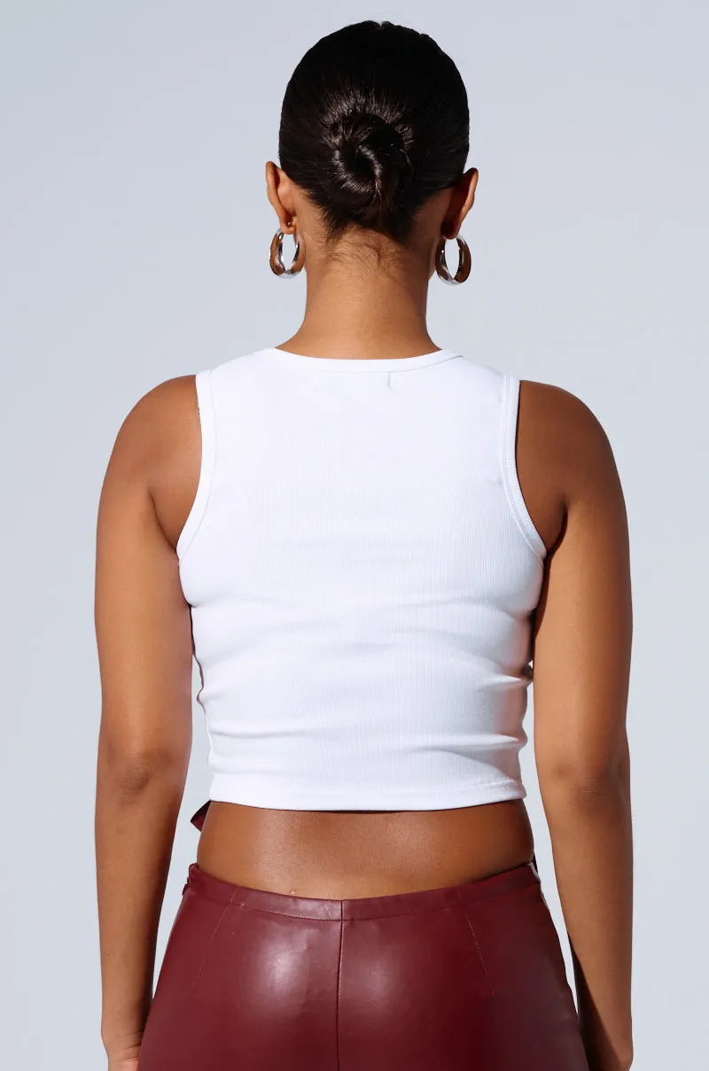 Anti Slip Bands explosion proof I KNOW I'M YOUR FAVORITE LACE UP CROPPED TANK