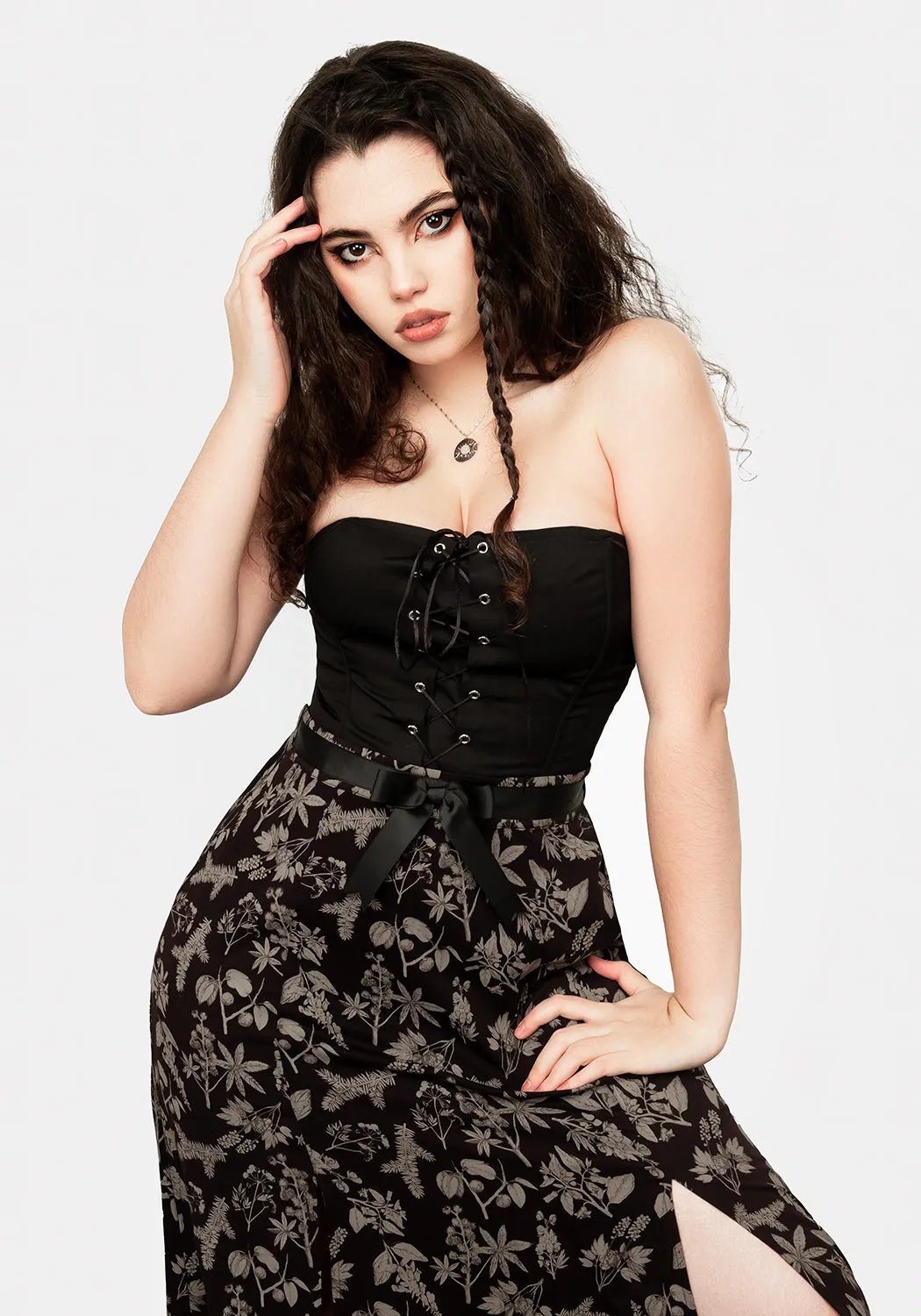 Quick Dry Technology POISONOUS PLANT SPLIT MIDI SKIRT