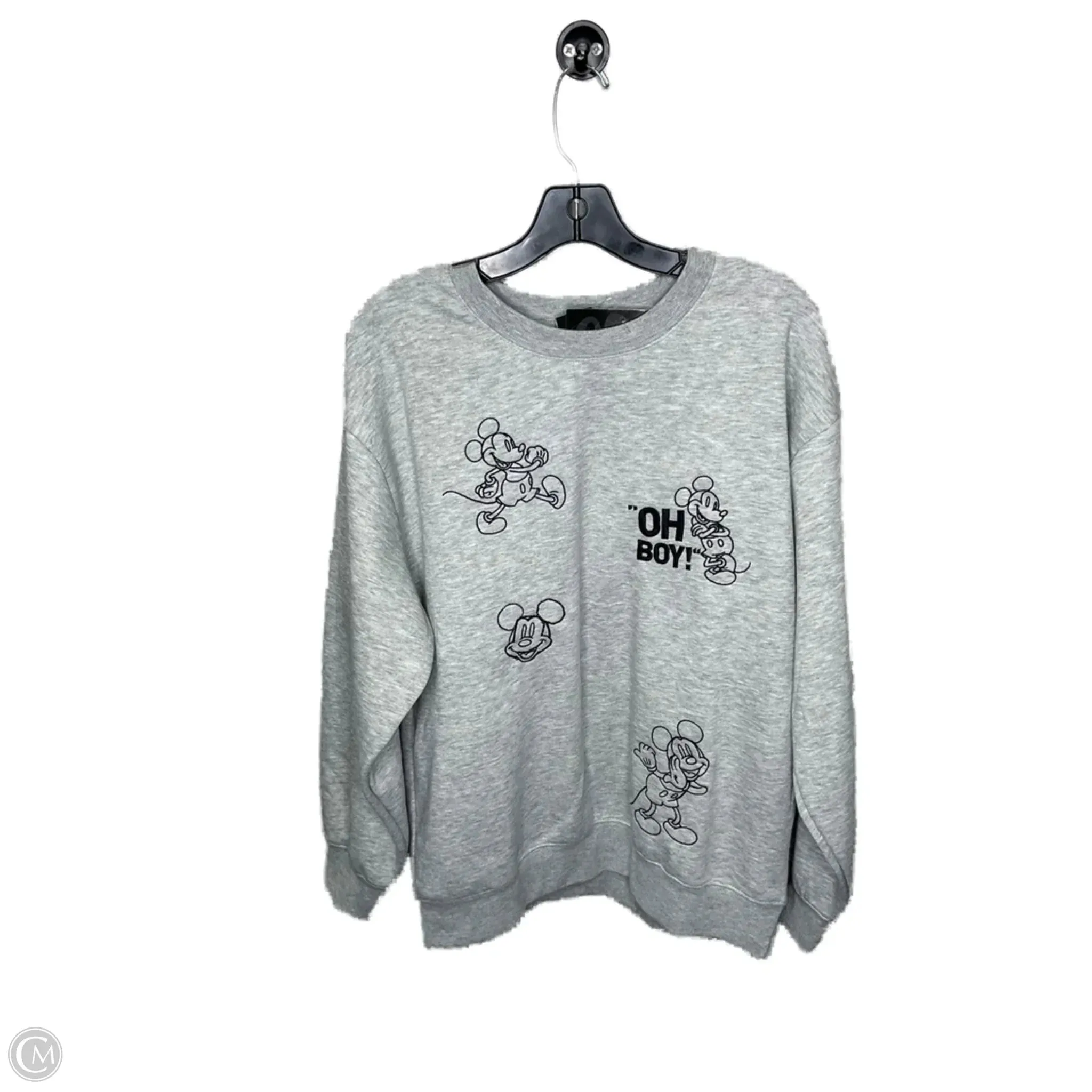 Sweatshirt Crewneck By Disney Store In Grey, Size: Xl Heavy Silk ZeroChafeSeams