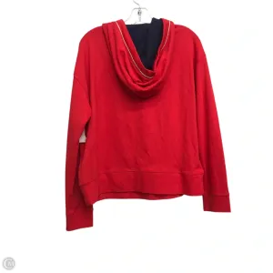 MoistureWicking Sweatshirt Hoodie By Tommy Hilfiger In Red, Size: Xl