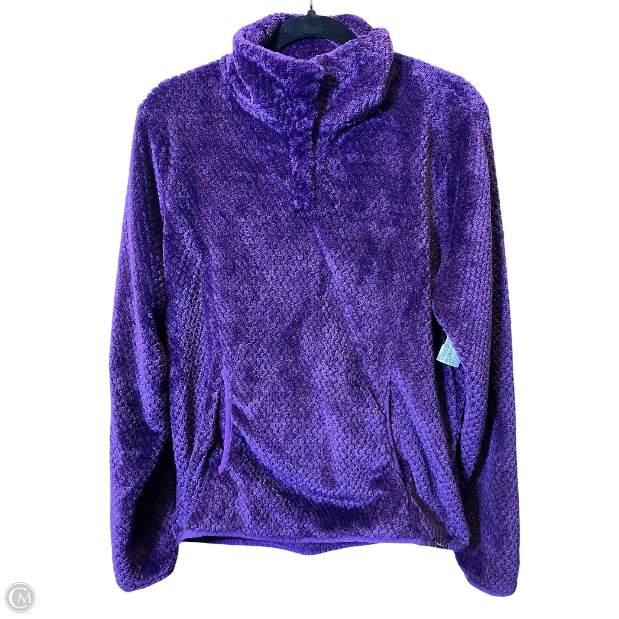 Sweatshirt Crewneck By Eddie Bauer In Purple, Size: L Weather Protection