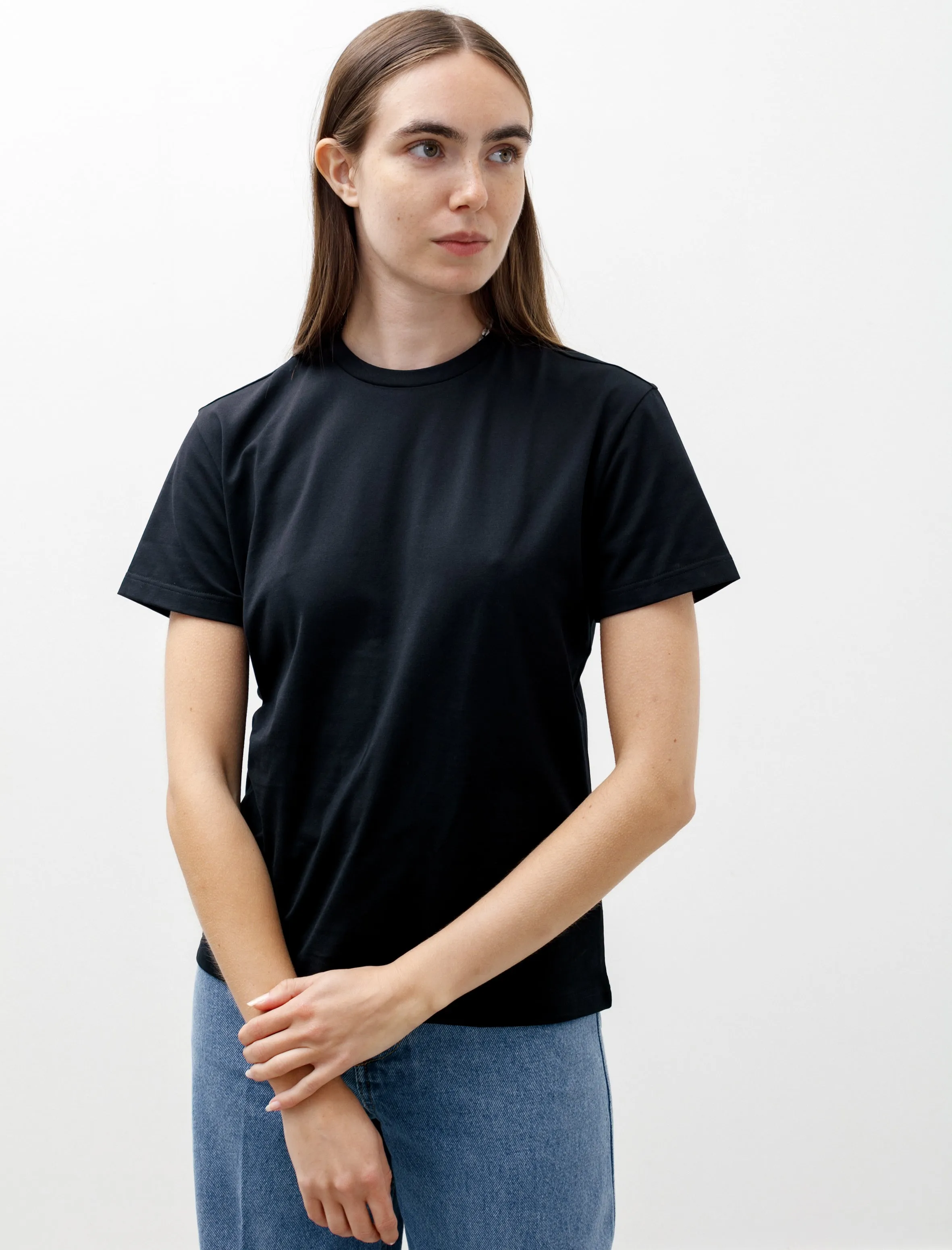 Fine Weave Boy Fit T-Shirt Black