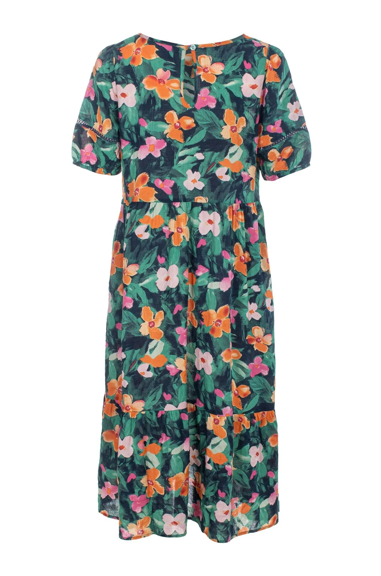 TagFreeDesign Dress | Orange Pink Petals | 6532C1
