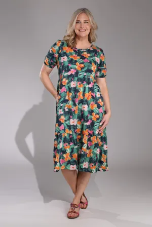 Dress | Orange Pink Petals | 6532C1 Sheer Fit Brave Fit