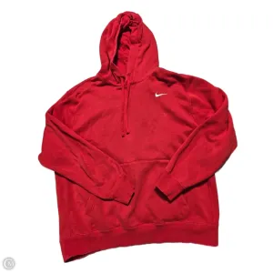 Sweatshirt Hoodie By Nike In Red, Size: Xl Light Fabric