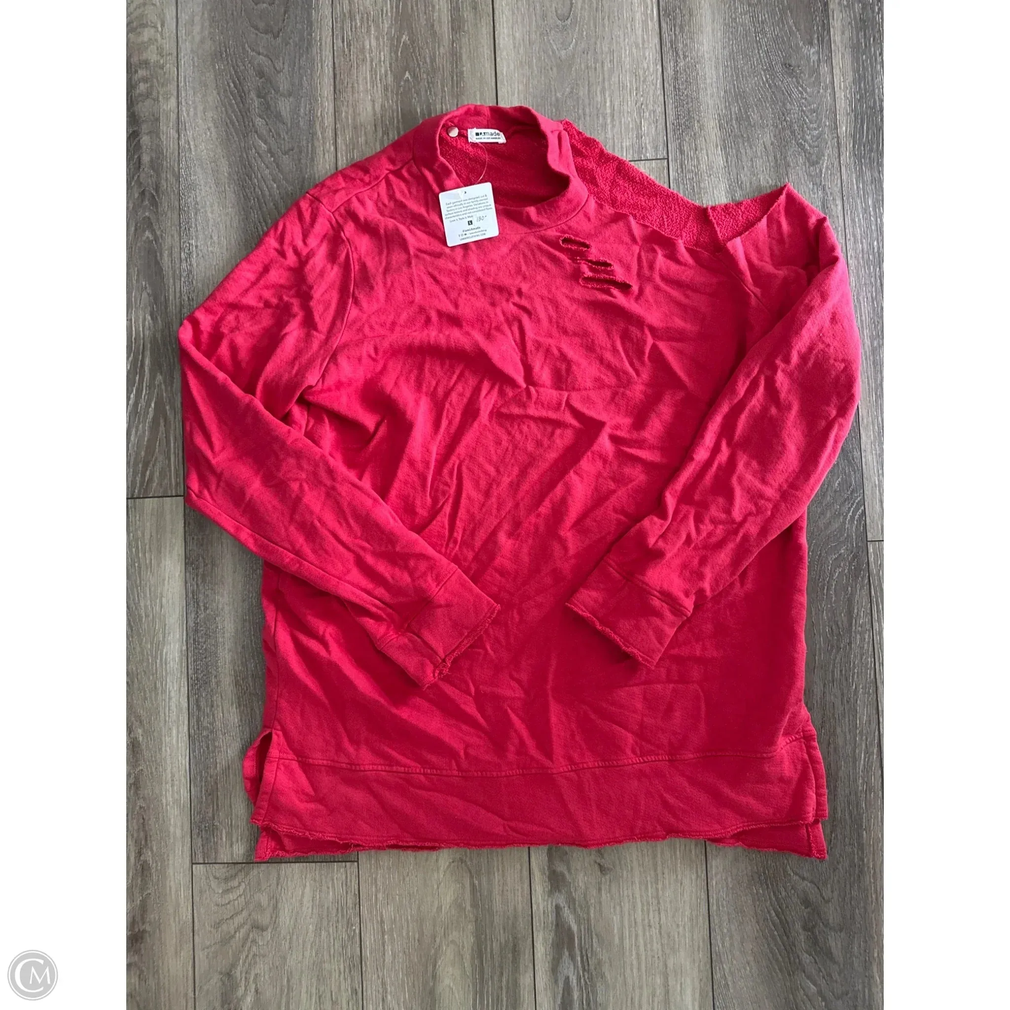 Sweatshirt Crewneck By La Made In Red, Size: L Outdoor Footwear Princess Glow