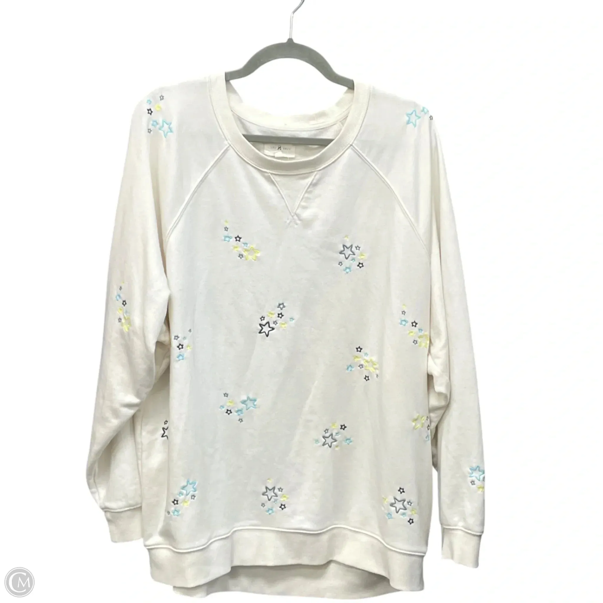 Sweatshirt Crewneck By Lou And Grey In Cream, Size: L Digital Core Photo Fit
