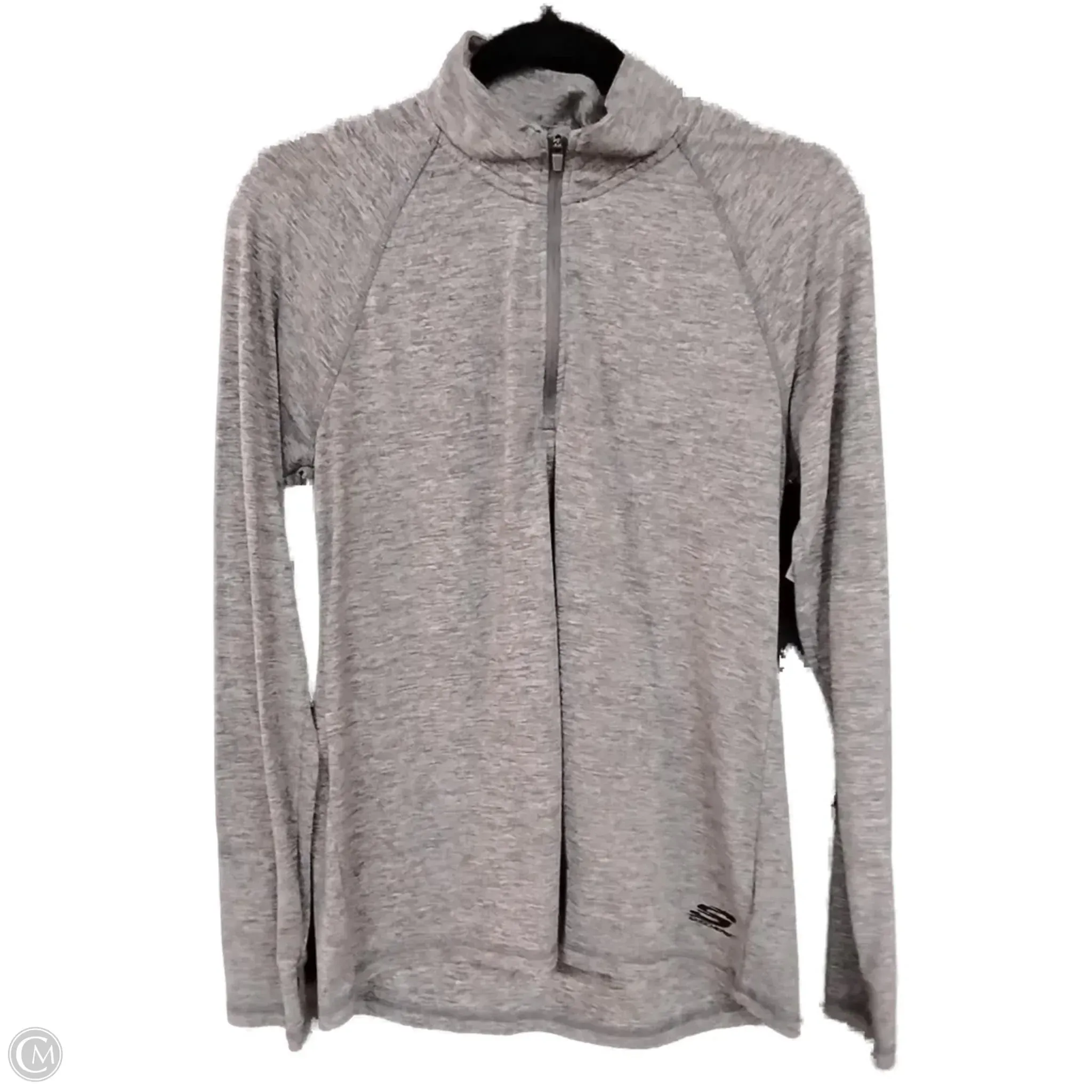 Compact Packable Design AntiClingFabric Athletic Sweatshirt Collar By Skechers In Grey, Size: L