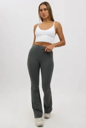 AbrasionResistant Grey Flare Leg Pants
