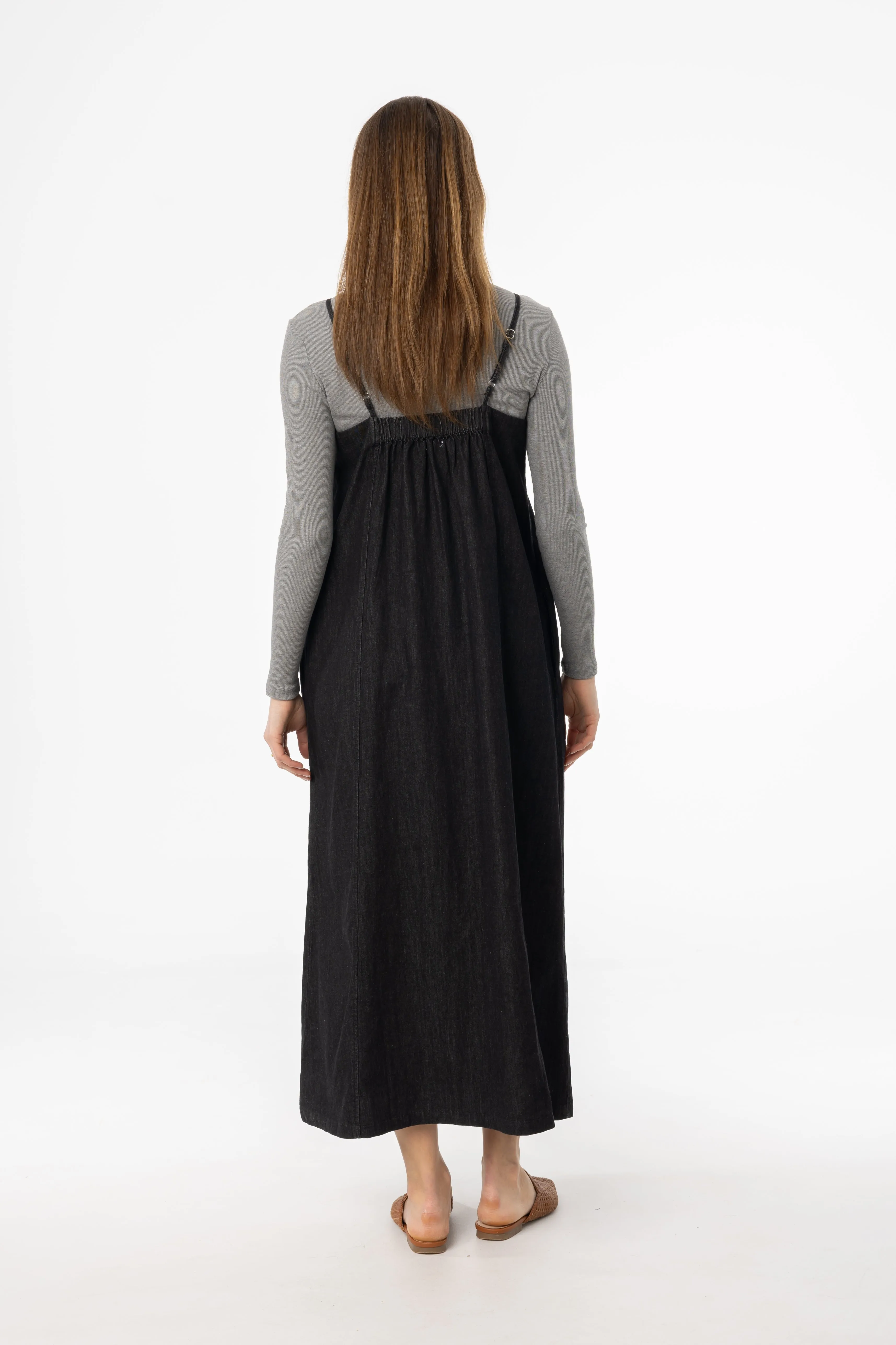 Pure Linen Blend Hero Mode Black Denim Jumper