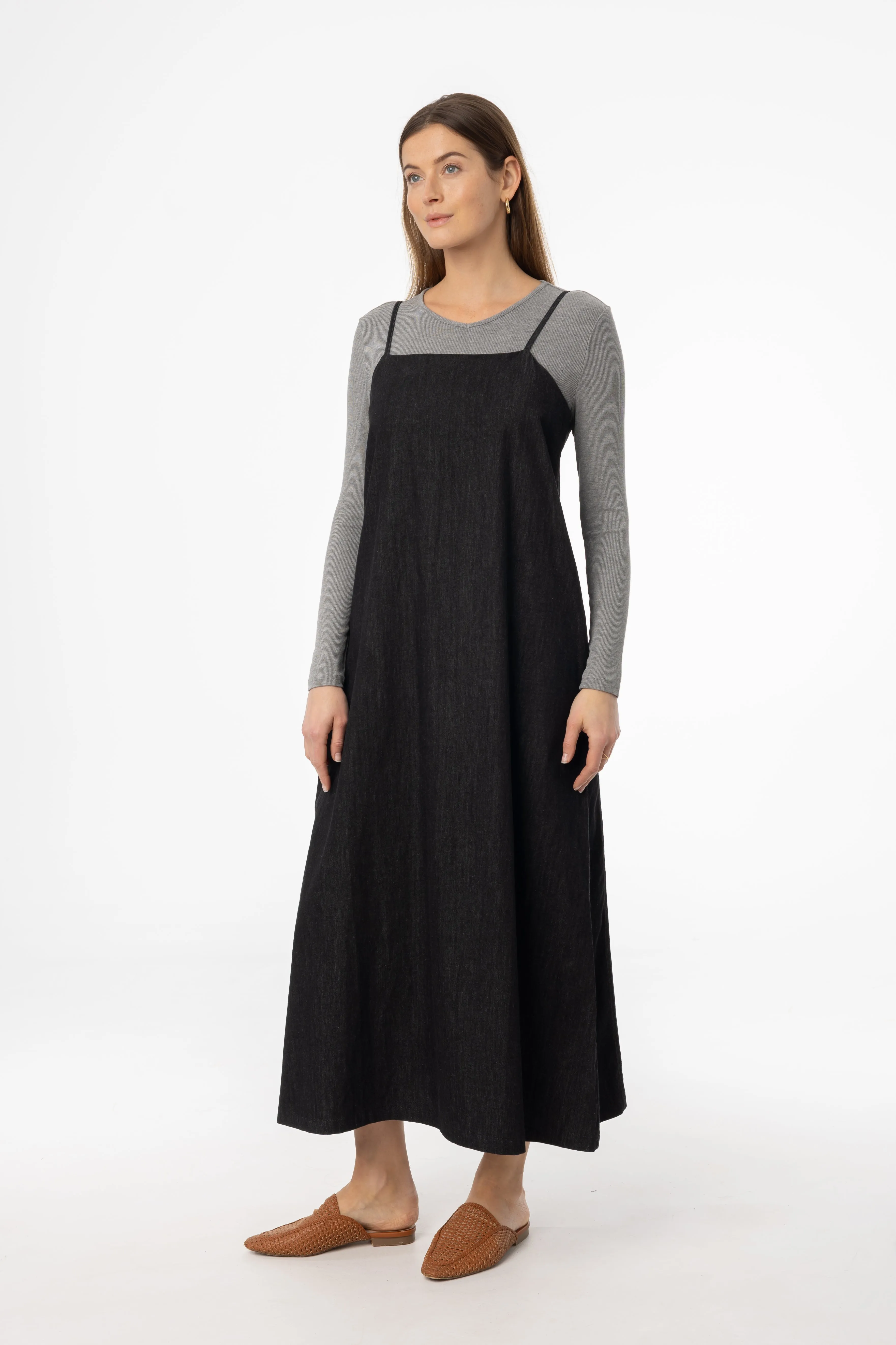 Black Denim Jumper yoga mode Handmade Fit