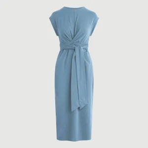 Fei Tie-Front Organic Cotton Dress (Petite) Airflow Mesh Panels