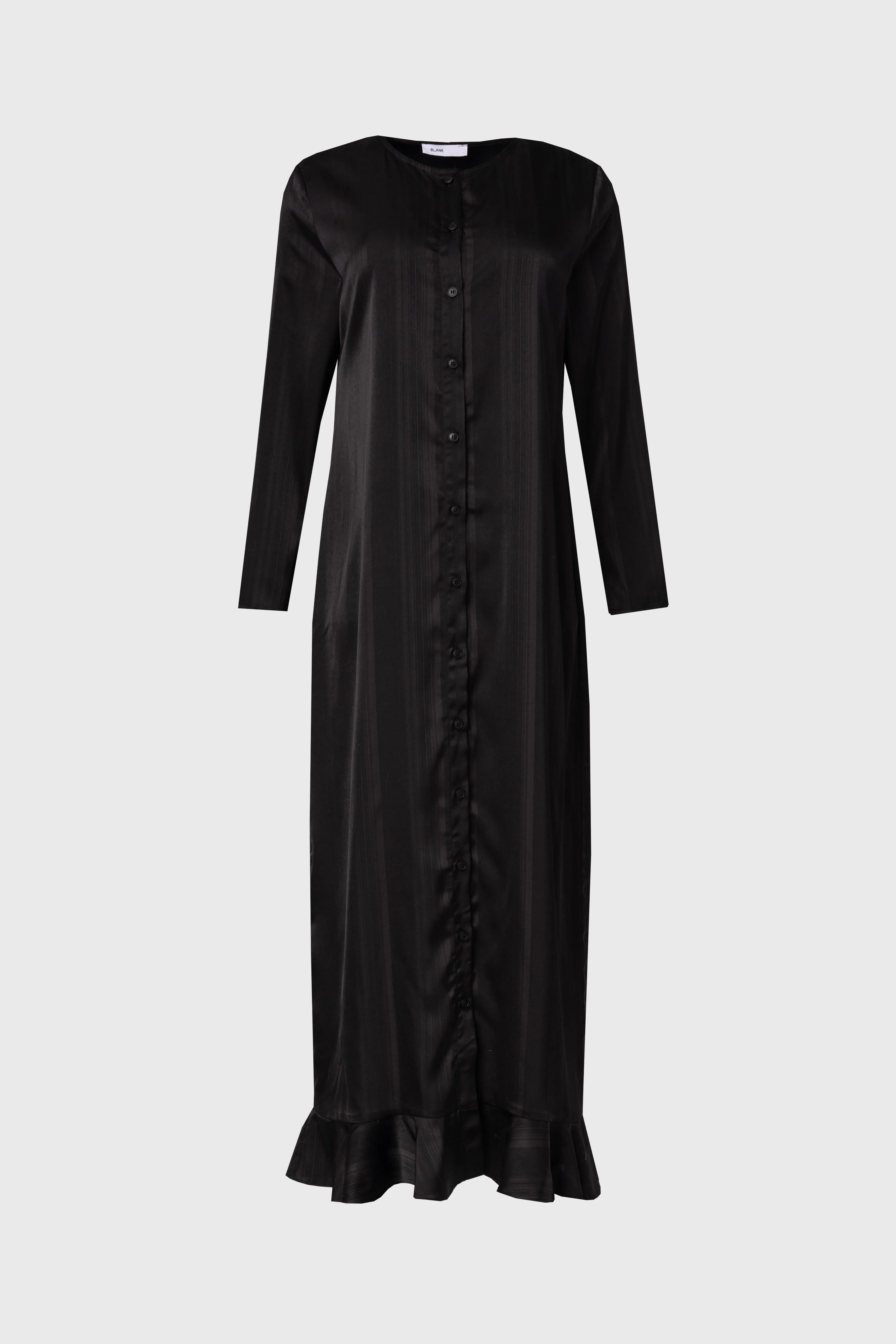 Linen Soul Black Striped Button Down Maxi