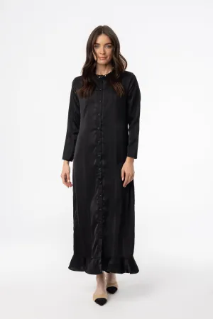Heart Soul Black Striped Button Down Maxi